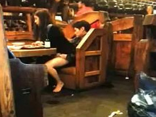 Hot sex with Restarunt girl in chair