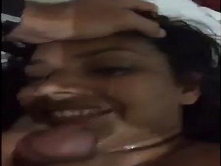 Wife smile with sucking cock