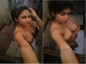 Cute Look Desi Girl Record Her Nude Shower Video