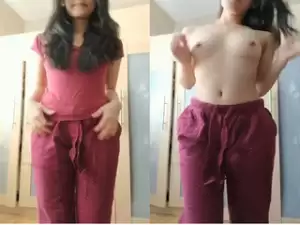 Cute NRI girl Showing Her Boobs and Ass