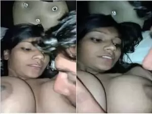 Today Exclusive-Cute Gf Boob Sucking By Lover