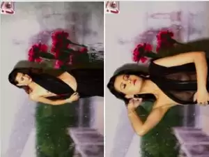 Today Exclusive-Sexy Black Saare Wali Girl