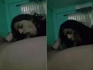 Today Exclusive- Horny Lankan Girl Give Blowjob to Lover