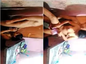 Today Exclusive- Hot Desi Couple Blowjob and Standing Fucked In Bathroom