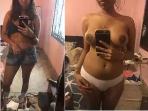 Today Exclusive-Sexy Lankan Girl Record Her Nude Selfie Part 5