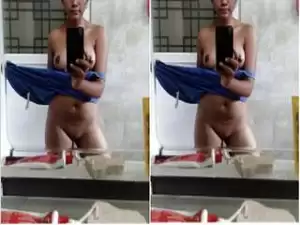 Today Exclusive-Sexy Lankan Girl Record Her Nude Selfie Part 2