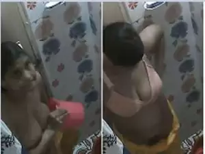 Today Exclusive- Desi Boudi Bathing part  2