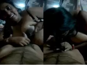 Exclusive- Horny Indian Wife Blowjob With Cute Smile :)