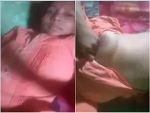 Today Exclusive-Cute Village Girl Showing Boob Pussy Licking and Fucking Part 1