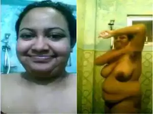 Today Exclusive-Horny Boudi Bathing