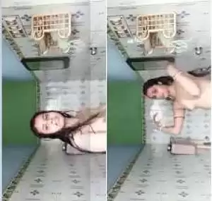 Today Exclusive-Sexy Desi Boudi bathing Part 2