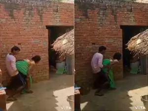 Today Exclusive-Desi Cheating Village Wife Fucked by Dewar While No One In Home