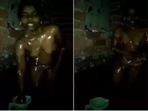 Desi Wife Bathing Capture By Hubby