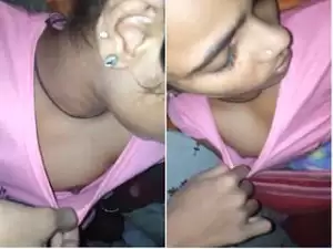Today Exclusive- Desi Sleeping Girl Boob Pressing By Lover