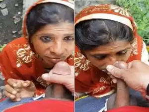 Today Exclusive- Desi Randi Bhabhi OutDoor Blowjob Part 1