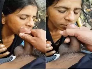 Today Exclusive- Desi Randi Bhabhi OutDoor Blowjob Part 3