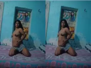 Today Exclusive- Horny Desi Bhabhi Nude Dance part  2