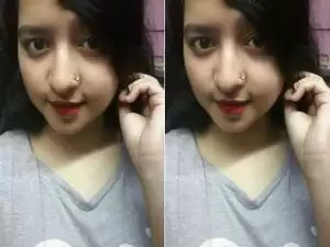 Today Exclusive- Horny Desi Girl Tease Her Lover And Showing Boobs Part 2