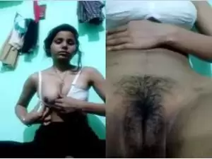Today Exclusive- Cute Desi Girl Showing Boobs and Wet Pussy Part 1