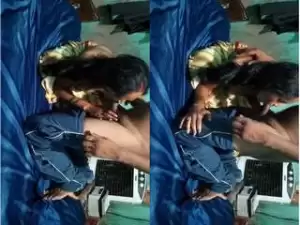 Today Exclusive- Horny Desi Wife Blowjob And Fucked