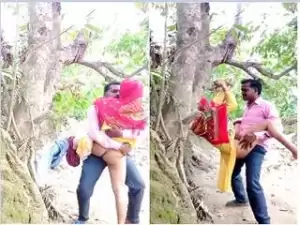 Today Exclusive- Desi Village Lover OutDoor Fucking Part 2