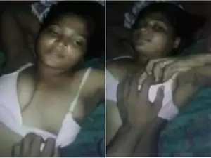 Exclusive- Desi Village Lover Kissing and Bf Pressing Gf Boobs