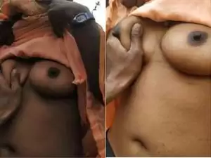 Today Exclusive- Desi Girl Boob Pressing and Pussy Record By Lover
