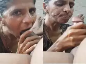 Today Exclusive- Desi mature Randi Blowjob