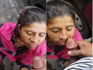 Today Exclusive- Mature Randi Bhabhi Outdoor Blowjob Part 2