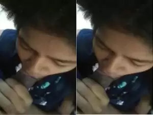 Today Exclusive- Desi Girl Sucking House Owner Dick