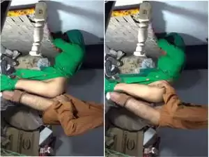 Exclusive- Desi Couple Standing Fuck