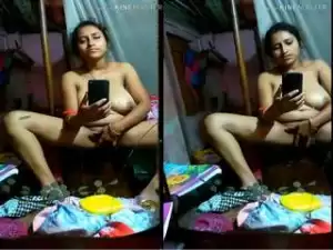 Exclusive- Horny Desi Bhabhi Fingering Selfie