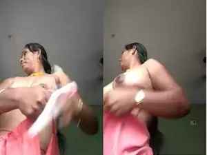 Today Exclusive- Tamil Wife Boobs Capture IN Hidden Cam