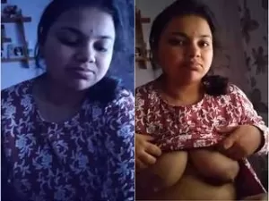 Today Exclusive- Sexy Bhabhi Showing Her Boobs and Blowjob