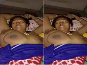 Today Exclusive- Desi Sleeping Wife Nude Video Record By Hubby Part 1