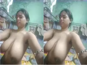 Today Exclusive- Cute Desi Girl Strip her Cloths and Eating Bf Cum Part 2