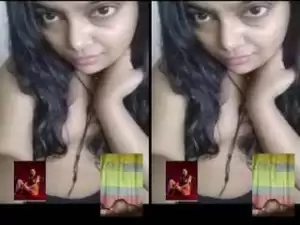 Today Exclusive- Cute Desi Girl Showing Her Boobs and Pussy On Video Call