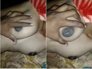 Today Exclusive- Desi Wife Boob Pressing By Hubby