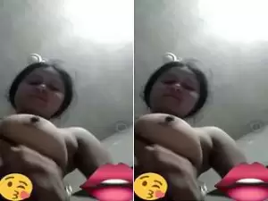 Today Exclusive- Desi Girl Strip her Cloths and Showing Her Boobs and Pussy part 2