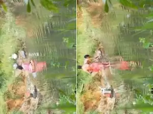Today Exclusive- Village Bhabhi OutDoor Bathing