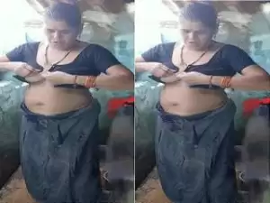 Today Exclusive- Village Bhabhi bathing Record By Hubby part 3