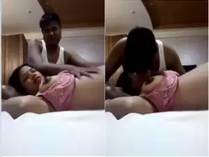 Exclusive-Desi Couple Romance and Boob Sucking