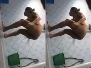 Today Exclusive- Lankan Wife Bathing Record by hidden Cam