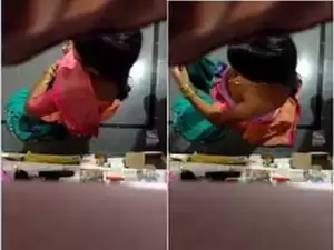 Today Exclusive- Telugu Bhabhi Boobs Record by Hidden cam