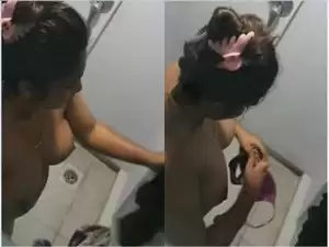 Exclusive- Desi Girl Wearing Cloths after Bath Capture By hidden Cam