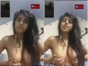 Today Exclusive- Cute Desi Girl Showing Boobs on Video Call