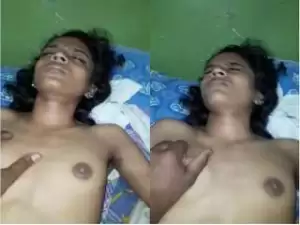 Today Exclusive- Cute Desi Girl Boob Pressing and Hard Fucked By Lover