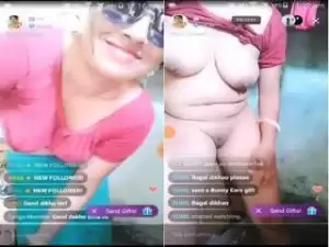 Today Exclusive- Village Bhabhi Showing Boobs and Pussy On Tango Show