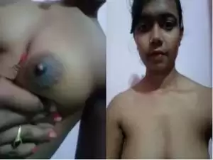 Today Exclusive- Cute Desi Girl Showing her Boobs and Wet Pussy