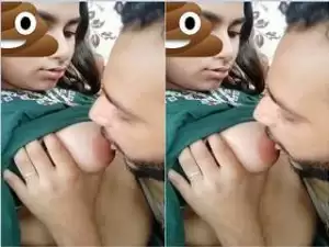 Today Exclusive- Cute Desi Girl Boob Sucking and Blowjob Part 1